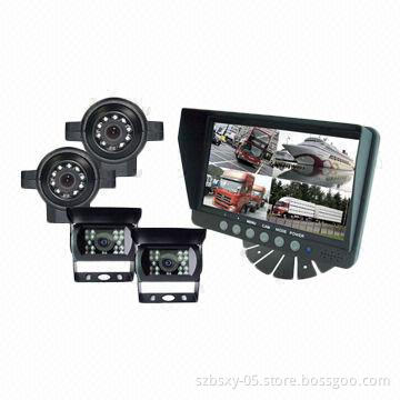 High Quality Car Camera System, 7-inch Digital Quad Monitor for Truck